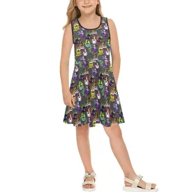 Villains Tea Cups Girls' Sleeveless Sundress