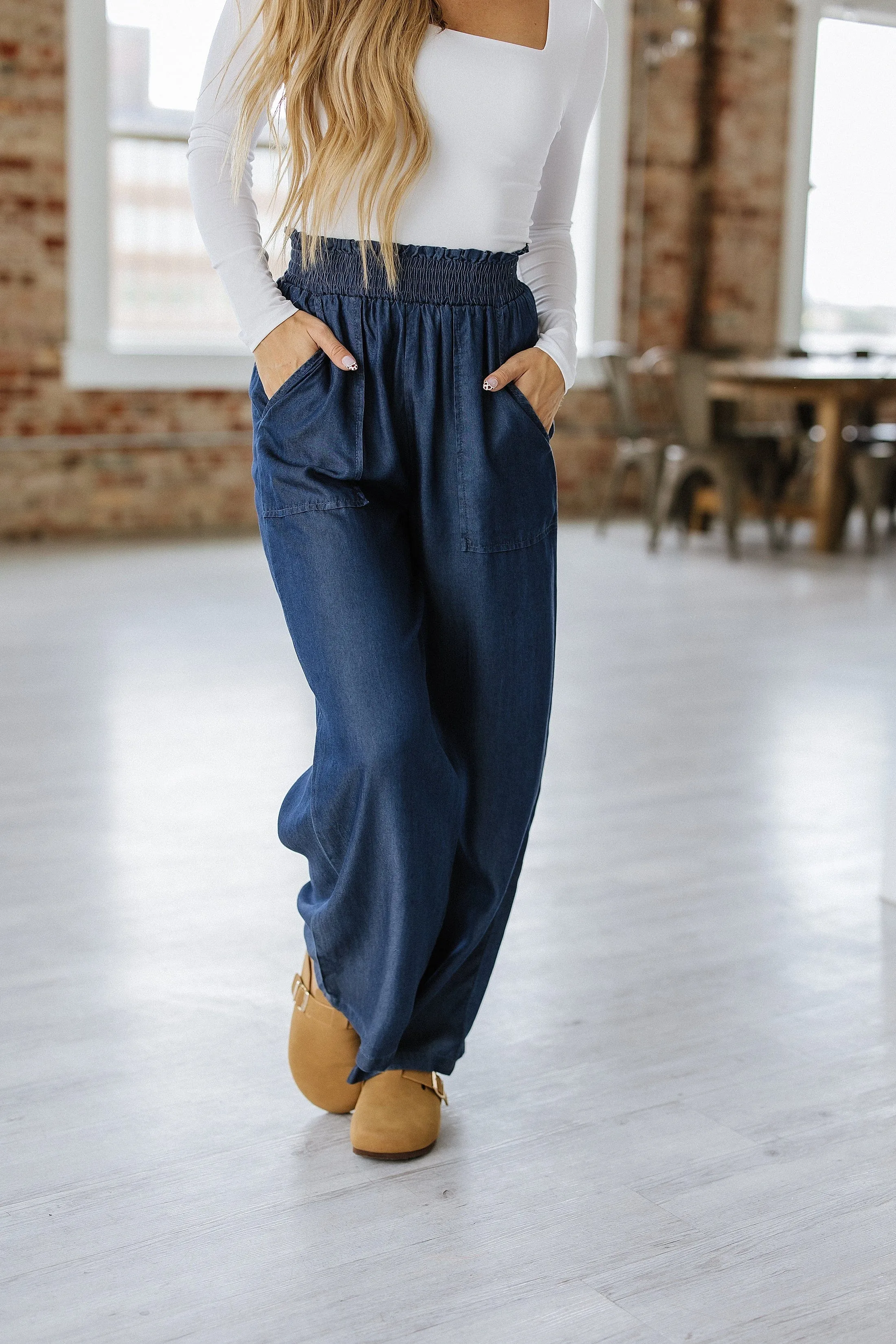 Walsh Smocked High Waist Wide Leg Jeans | S-2XL | PRE ORDER