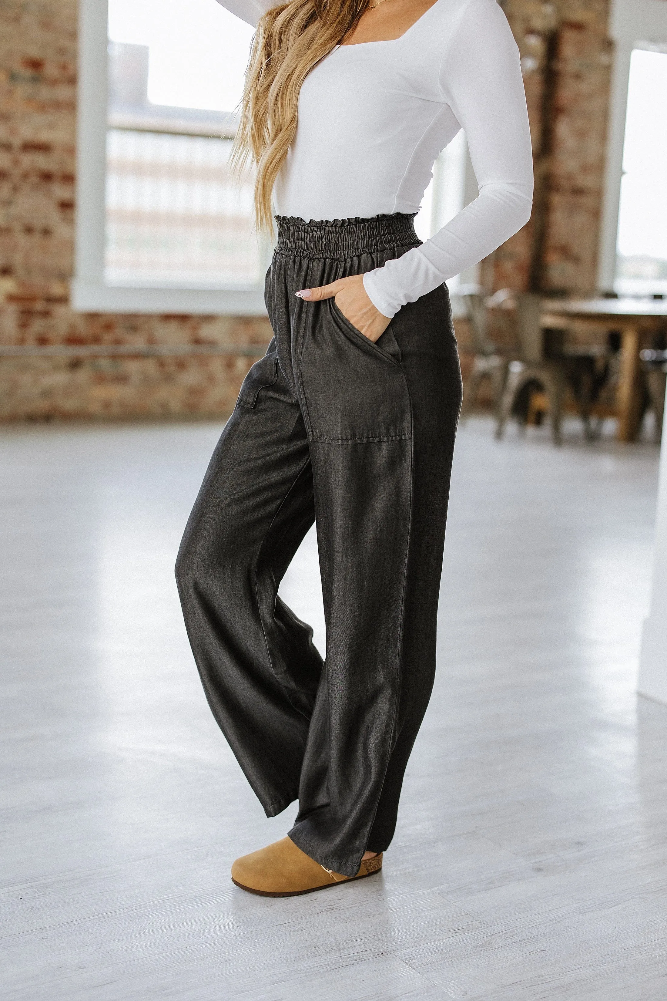 Walsh Smocked High Waist Wide Leg Jeans | S-2XL | PRE ORDER
