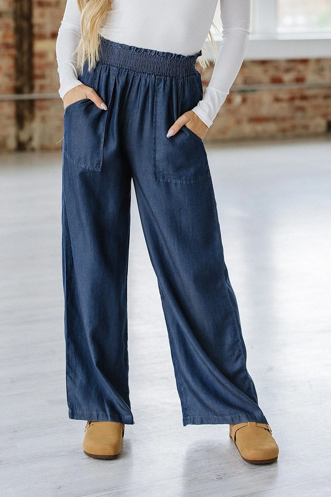 Walsh Smocked High Waist Wide Leg Jeans | S-2XL | PRE ORDER