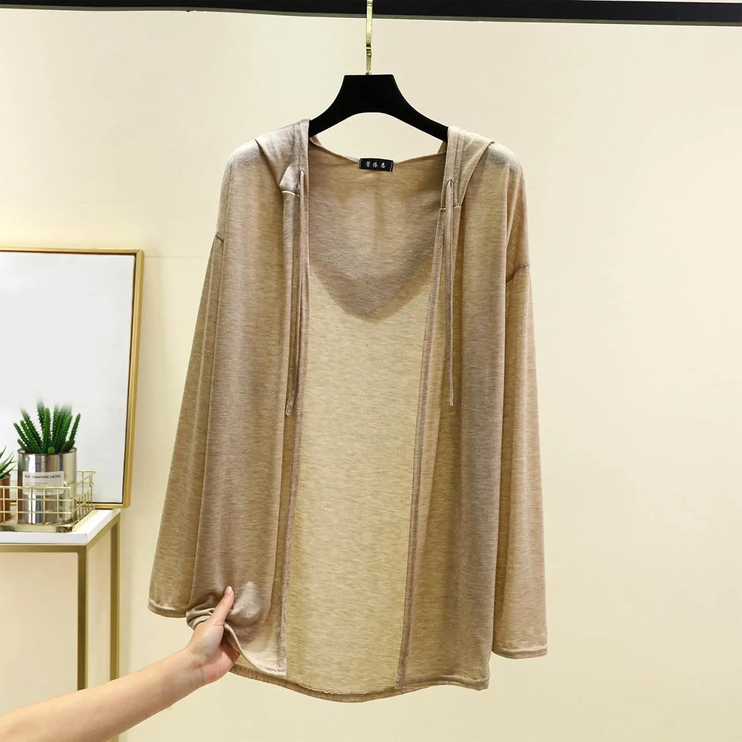 Womens Lightweight Casual Hoodie Cardigans Open Front Cover Ups Long Sleeve Outwear Coat Sun Protection Cover Clothes