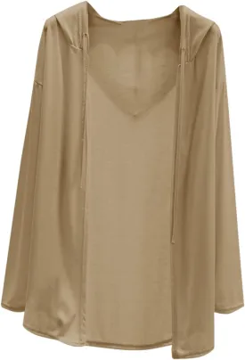 Womens Lightweight Casual Hoodie Cardigans Open Front Cover Ups Long Sleeve Outwear Coat Sun Protection Cover Clothes